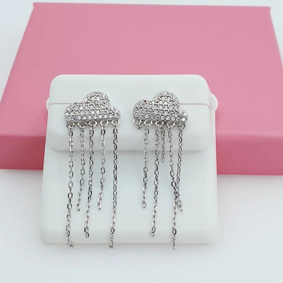 "925 Sterling Silver Cubic Zirconia Earrings, U19254698 - Picture 9 of 11